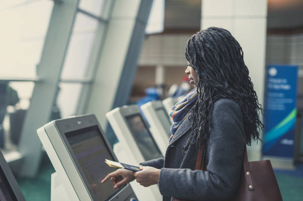 istock Young woman at airport 844219928