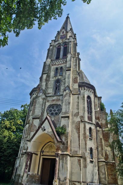 istock Old ruined Catholic church in Serbia 844223562