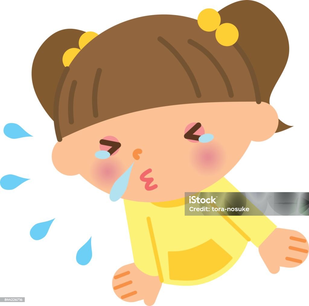 Sneezing child Allergy stock vector