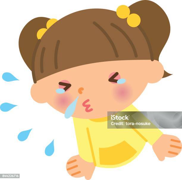 Sneezing Child Stock Illustration - Download Image Now - Allergy, Child, Cold And Flu