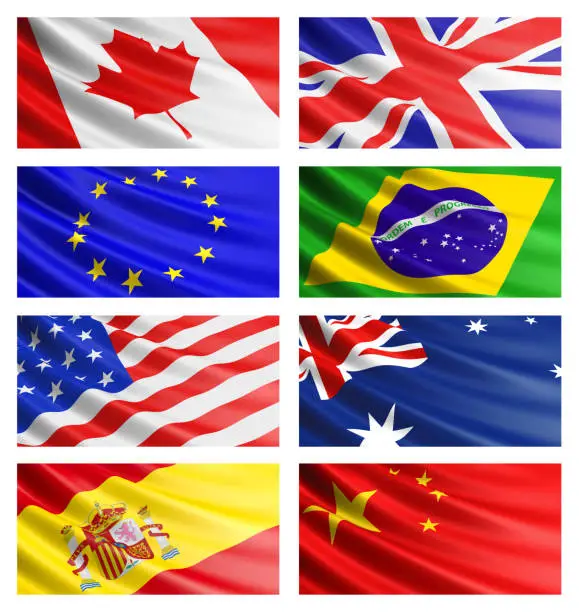 Photo of Popular flags collection.