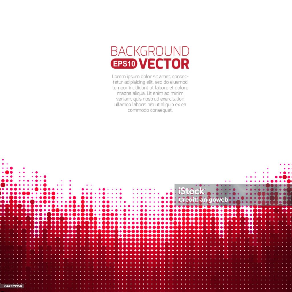 Background Red Pattern With Tech Stock Illustration - Download Image ...