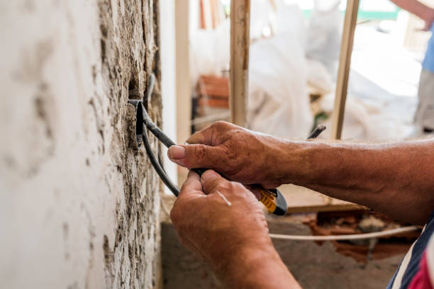 istock Hand striping the insulation of wires 844232532