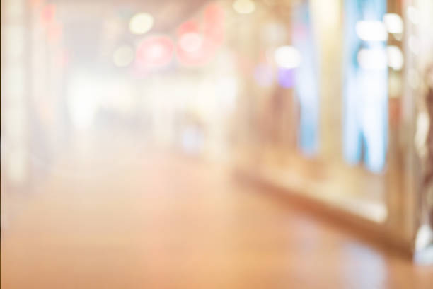 istock Abstract blur shopping mall background with bokeh. Vintage tone 844233020