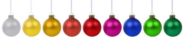 istock Christmas balls baubles banner decoration isolated 844236106
