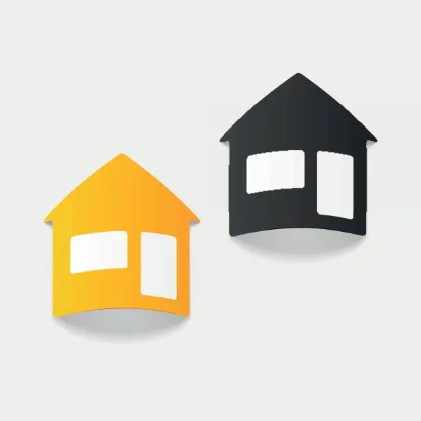 Vector illustration of realistic design element: house