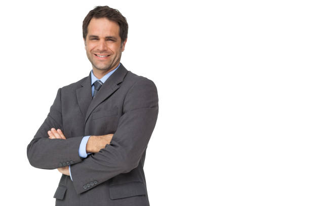 istock Handsome businessman smiling at camera with arms crossed 844242966