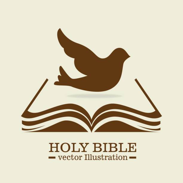 illustrazioni stock, clip art, cartoni animati e icone di tendenza di disegno sacra bibbia - bibbia
