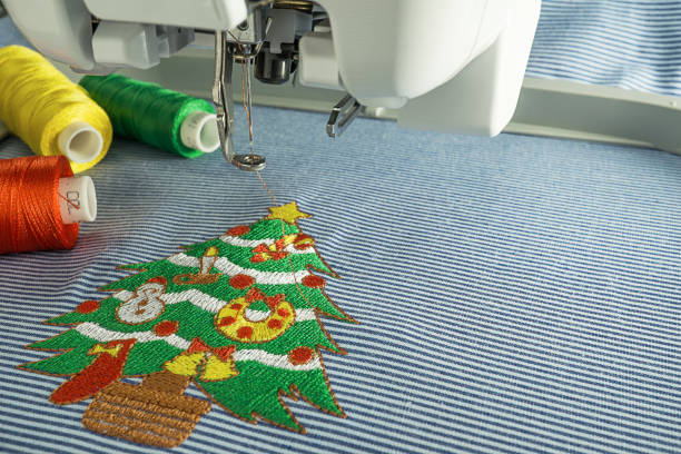 istock Background of close up image embroidery machine 844265156