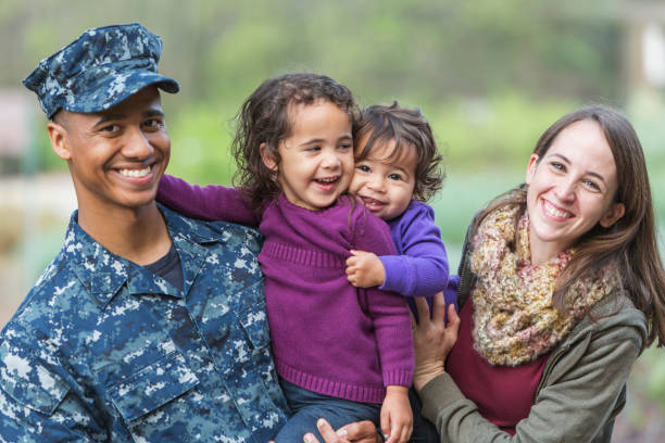 istock US military man with family 844265318