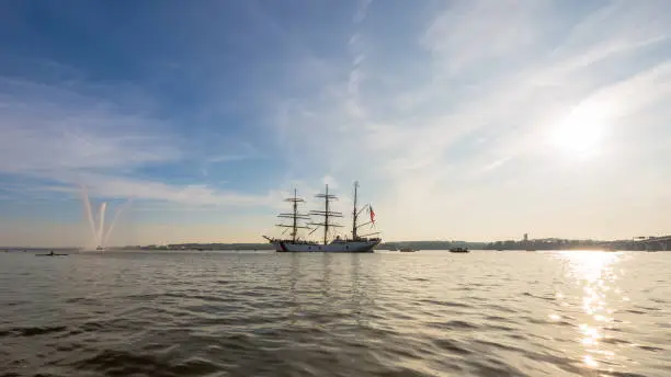 American Tall Ship making her way up the Potomac River en route to Alexandria, Virginia.