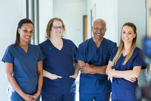 istock Team of four multi-ethnic medical professionals 844272126