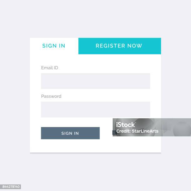 Login White Ui Module White Ui For Login Form Template Stock Illustration - Download Image ...