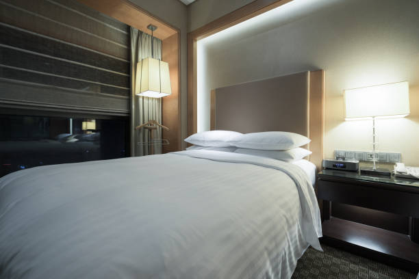 istock Elegant and comfortable bedroom interior 844281434