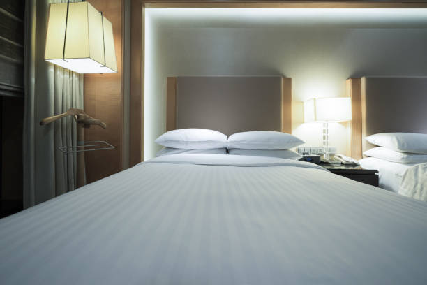 istock Elegant and comfortable bedroom interior 844281696