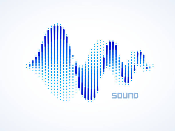 muzyczne fale dźwiękowe - digitally generated image audio stock illustrations