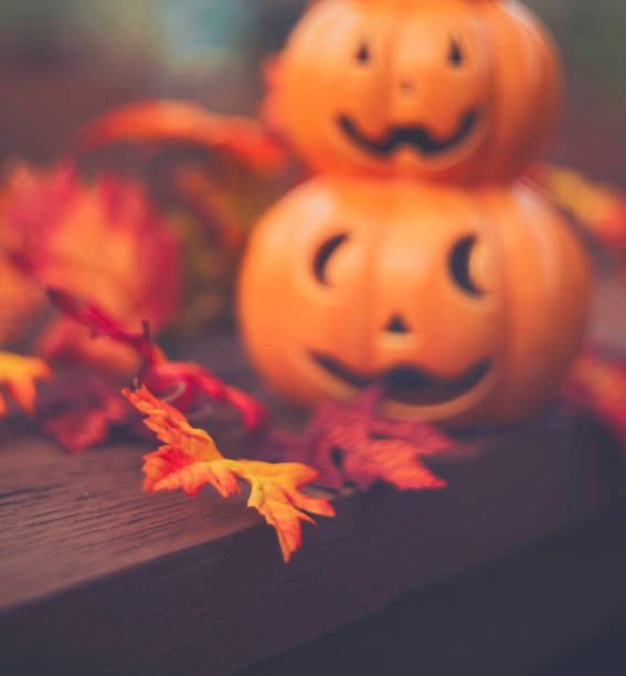 istock Halloween still life arrangement with Jack O' Lantern 844288110