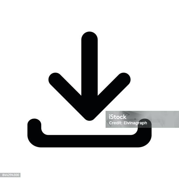 Download Icon Isolated Vector Stock Illustration - Download Image Now - Downloading, Icon Symbol, Symbol