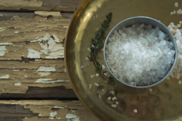 istock Bowl of salt in a plate 844300376