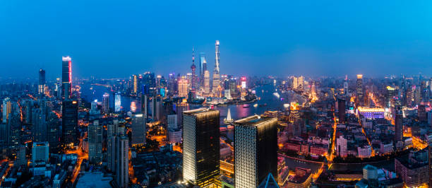 istock Skyline night view on Pudong New Area, Shanghai 844309188
