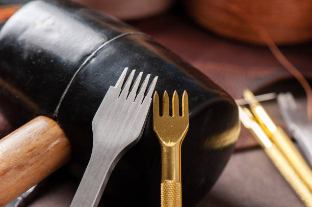 istock The pricking irons for hand stitching leather 844315270