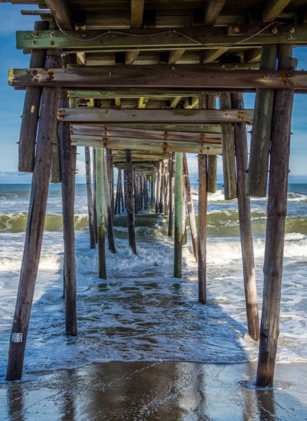 istock Fishing pier at the sandy beach 844322406