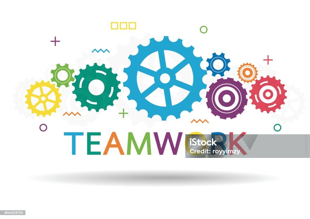 Gears wheels over white background. teamwork creative concept. colorful design. Vector illustration Adult stock vector