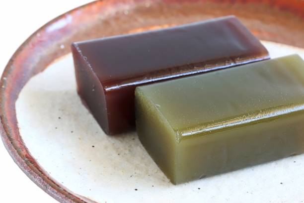 Japanese Sweet Bean Paste Jelly stock photo