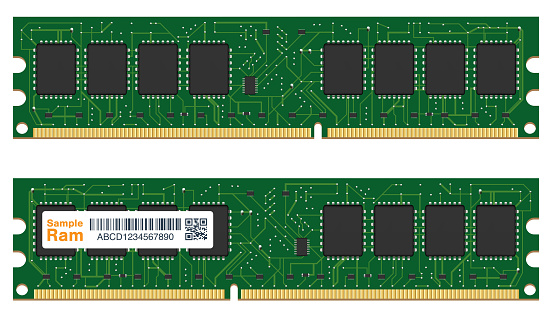 Real Ram Status Real Random Access Memory Or Ram Computer Stock Illustration - Download ...