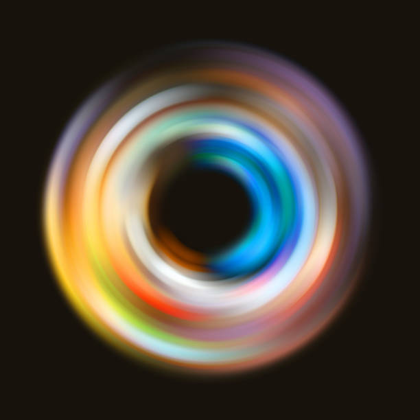 istock ring of light. rotation and circulation. colorful abstract background. 844330098