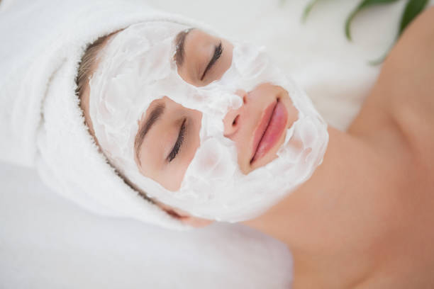istock Beautiful blonde getting a facial treatment 844333058