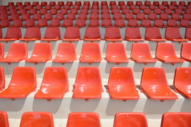 istock Athletics stadium Stand and race track 844334864