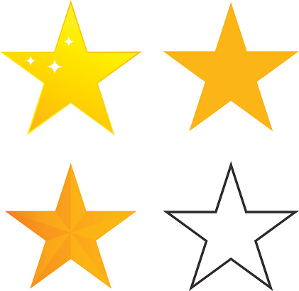 Star, a set of stars, the star icon. Flat design, vector illustration, vector.