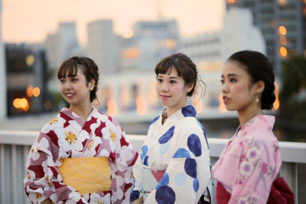 istock Japamnese young women wearing Yukata 844342312