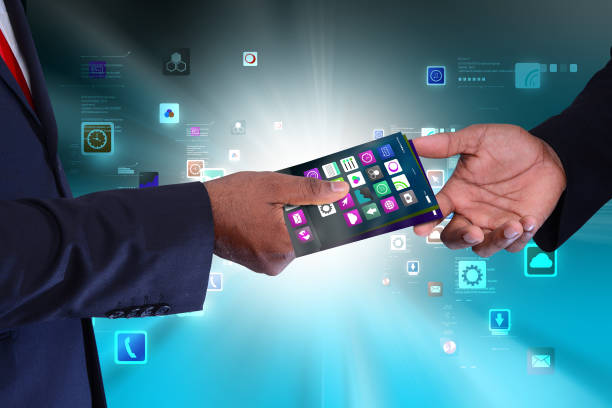 istock Man giving smart phone 844342658