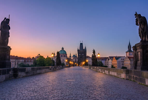 istock Charles Bridge at sunrise, Prague, Czech Republic 844345202