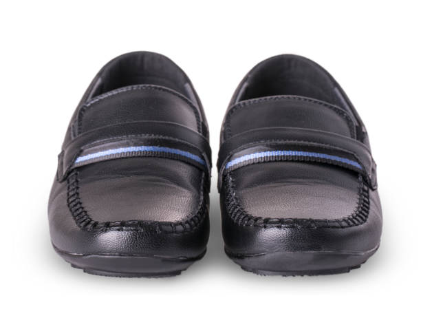istock Children's shoes moccasins isolated on white 844350198