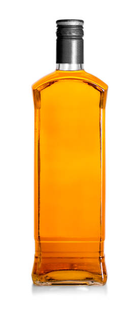 istock Beautiful Whisky Bottle against well lit background 844350354