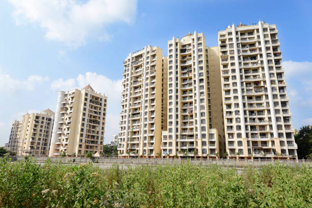 View of Residential Towers Mumbai,India,May 23,2015: View of Residential complex in kalyan ,Thane near Bombay,Maharashtra ,India kalyan thane stock pictures, royalty-free photos & images