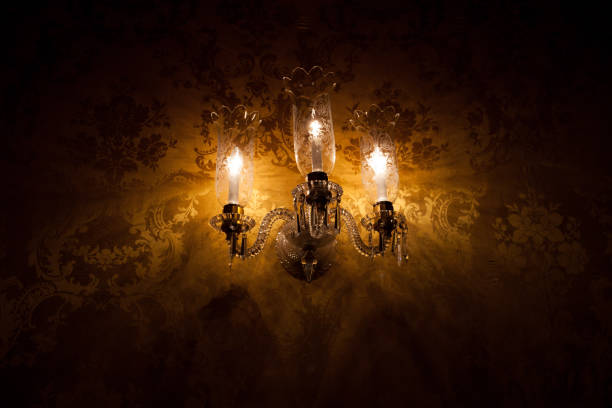 istock Glass Lamp and Golden Paper 844368900