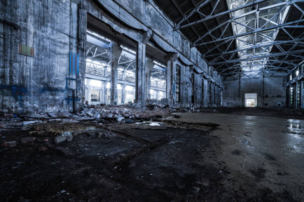 istock old factory buildings destroyed 844371630