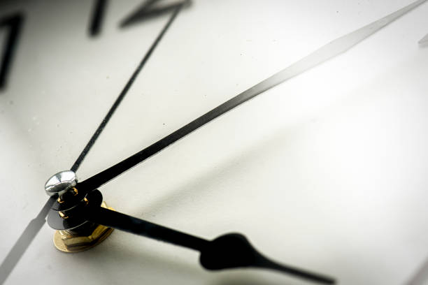 istock Closeup of watch clock time isolated 844371938