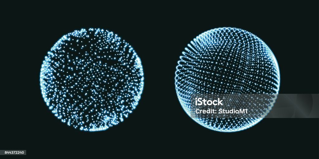 Digital Sphere Vector 3d Sphere Global Digital Connections Technology Concept Vector ...