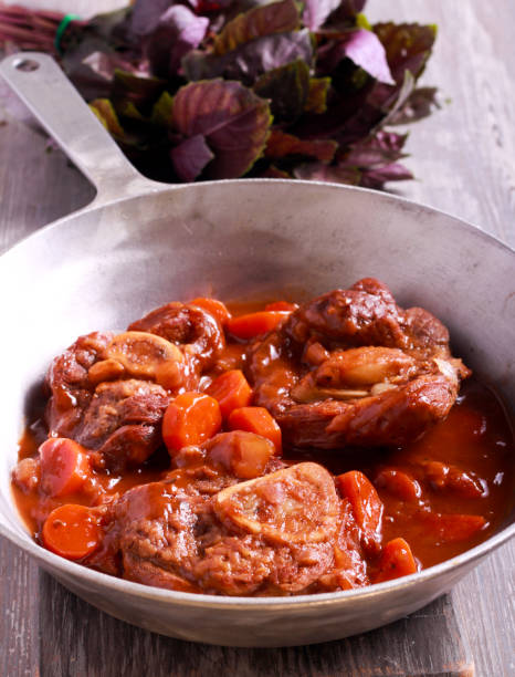 istock Osso buco (braised veal shank) with vegetables and gravy 844374360