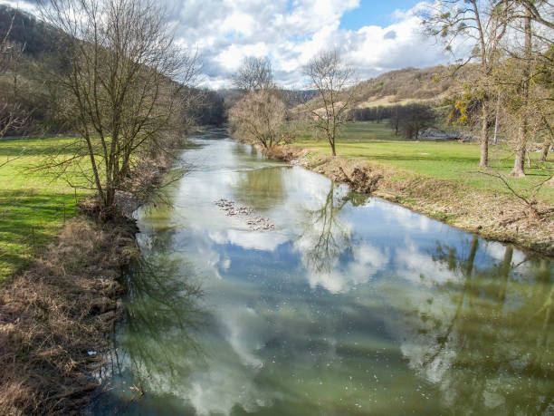 istock riparian scenery in Hohenlohe 844374722