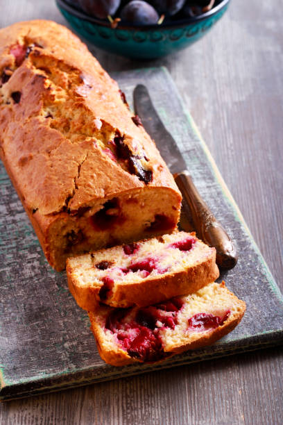 istock Plum and chocolate loaf cake 844378176