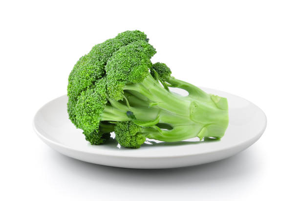 istock Broccoli in plate isolated on a white background 844382062