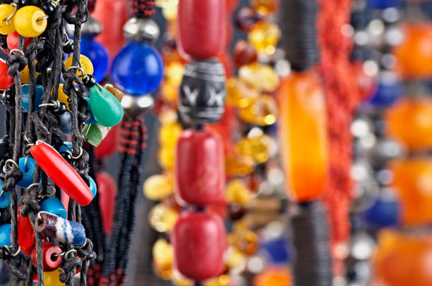 istock Colorful natural stone necklaces 844382334