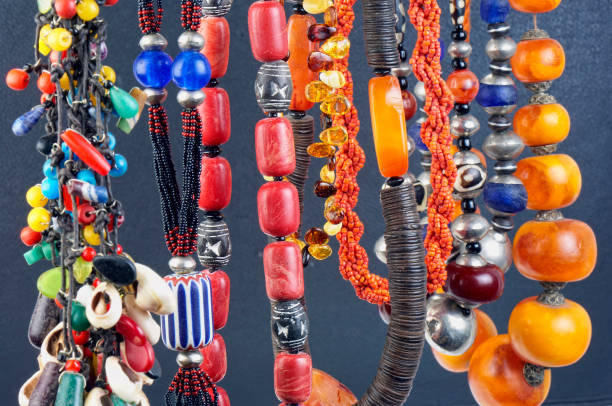 istock Colorful natural stone necklaces 844382456