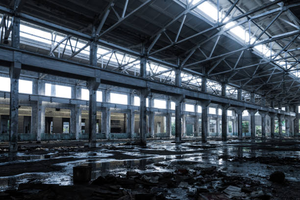 istock old factory buildings destroyed 844385404